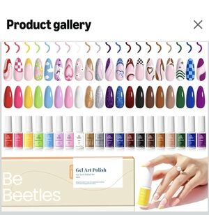 Gel Art Polish 20-Color Nail Gel Set with Sparkle & Solid Shades